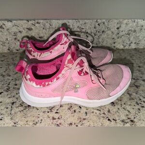 Under Armour Pink and White girls 3.5Y Sneakers